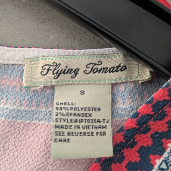 Flying Tomato Womens Red Floral Jumpsuit Sz Small Open Back wide leg Sleeveless - Picture 9 of 10